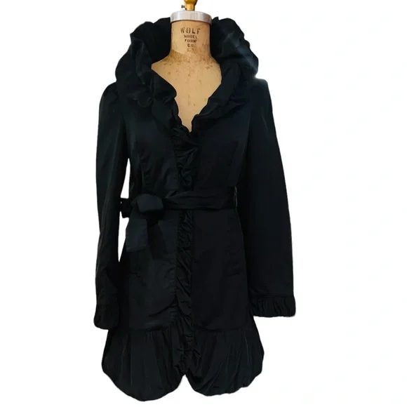 Blanc Noir Trench Coat Size Medium Fabric is cotton nylon spandex blend - Picture 6 of 16